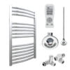 Aura Curved Duel Fuel Towel Warmer, Thermostatic With Timer, Chrome Efficient Heating, Well Made, Excellent Value Buy Online From Solaire Quartz UK Shop 11