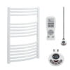 Aura Curved White Thermostatic Electric Towel Warmer With Timer, Remote Efficient Heating, Well Made, Excellent Value Buy Online From Solaire Quartz UK Shop 11