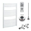 Aura Curved Duel Fuel Towel Warmer, Thermostatic With Timer, White Efficient Heating, Well Made, Excellent Value Buy Online From Solaire Quartz UK Shop 11