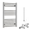 Aura Straight Dual Fuel Towel Warmer With Valves And Element, Chrome Efficient Heating, Well Made, Excellent Value Buy Online From Solaire Quartz UK Shop 17