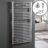 Aura Curved Duel Fuel Towel Warmer, Thermostatic With Timer, Chrome Efficient Heating, Well Made, Excellent Value Buy Online From Solaire Quartz UK Shop 12