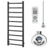 Aura Ronda Electric Towel Warmer, Thermostatic With Timer, Modern, Anthracite Efficient Heating, Well Made, Excellent Value Buy Online From Solaire Quartz UK Shop 12