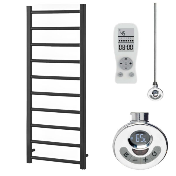Aura Ronda Electric Towel Warmer, Thermostatic With Timer, Modern, Anthracite Efficient Heating, Well Made, Excellent Value Buy Online From Solaire Quartz UK Shop 5