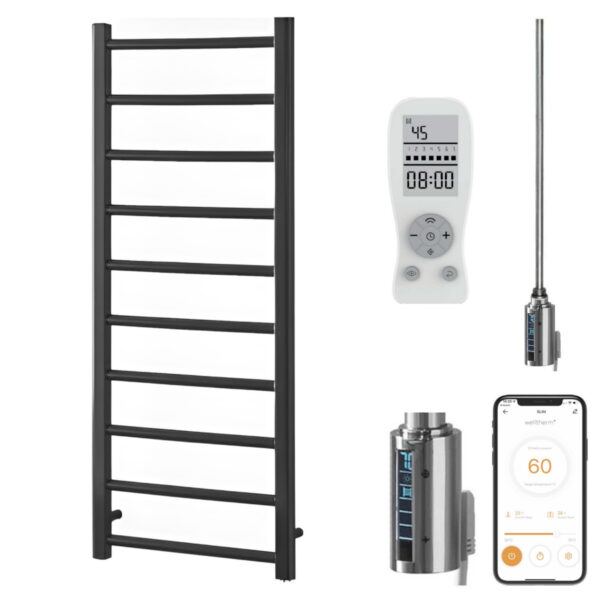 Aura Ronda Wifi Electric Towel Warmer, Thermostatic, Modern, Anthracite Efficient Heating, Well Made, Excellent Value Buy Online From Solaire Quartz UK Shop 6