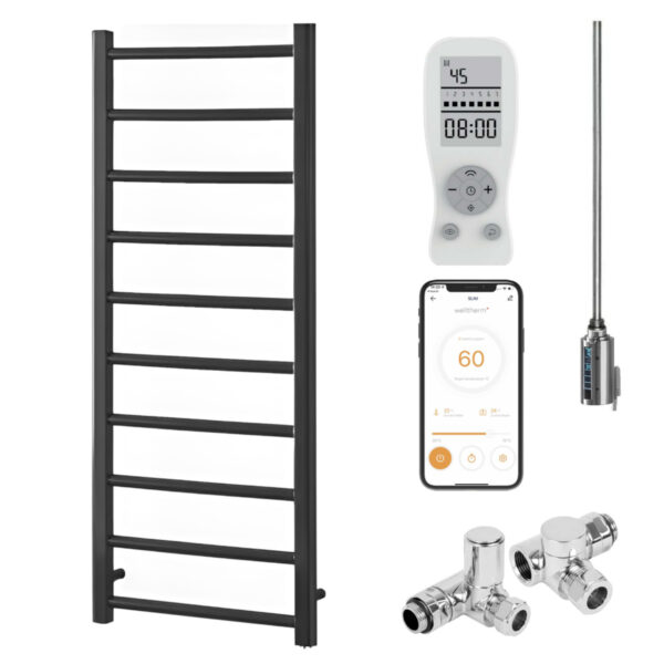 Aura Ronda Wifi Dual Fuel Towel Warmer, Thermostatic, Modern, Anthracite Efficient Heating, Well Made, Excellent Value Buy Online From Solaire Quartz UK Shop 6