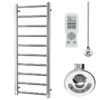 Aura Ronda Electric Towel Warmer, Thermostatic With Timer, Modern, Chrome Efficient Heating, Well Made, Excellent Value Buy Online From Solaire Quartz UK Shop 11