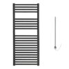 Aura Straight Electric Towel Warmer, Black, Prefilled Efficient Heating, Well Made, Excellent Value Buy Online From Solaire Quartz UK Shop 14