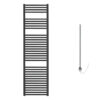 Aura Straight Electric Towel Warmer, Black, Prefilled Efficient Heating, Well Made, Excellent Value Buy Online From Solaire Quartz UK Shop 13