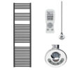 Aura Straight Thermostatic Electric Towel Warmer With Timer, Black Efficient Heating, Well Made, Excellent Value Buy Online From Solaire Quartz UK Shop 12