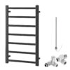 Aura Ronda Dual Fuel Towel Warmer, Anthracite, With Valves And Element Efficient Heating, Well Made, Excellent Value Buy Online From Solaire Quartz UK Shop 10