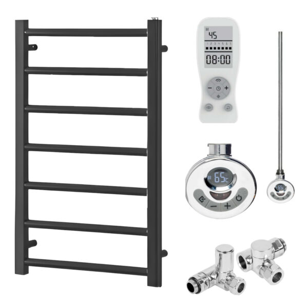 Aura Ronda Dual Fuel Towel Warmer, Thermostatic With Timer, Modern, Anthracite Efficient Heating, Well Made, Excellent Value Buy Online From Solaire Quartz UK Shop 4