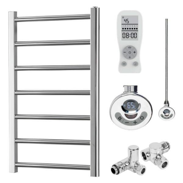 Aura Ronda Dual Fuel Towel Warmer, Thermostatic With Timer, Modern, Chrome Efficient Heating, Well Made, Excellent Value Buy Online From Solaire Quartz UK Shop 4