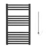 Aura Straight Electric Towel Warmer, Black, Prefilled Efficient Heating, Well Made, Excellent Value Buy Online From Solaire Quartz UK Shop 11