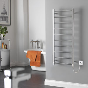 Aura Ronda Electric Towel Warmer, Modern, Chrome, Prefilled Efficient Heating, Well Made, Excellent Value Buy Online From Solaire Quartz UK Shop 3