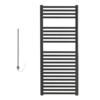 Aura Straight Electric Towel Warmer, Black, Prefilled Efficient Heating, Well Made, Excellent Value Buy Online From Solaire Quartz UK Shop 17