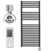 Aura Straight Thermostatic Electric Towel Warmer With Timer, Black Efficient Heating, Well Made, Excellent Value Buy Online From Solaire Quartz UK Shop 14