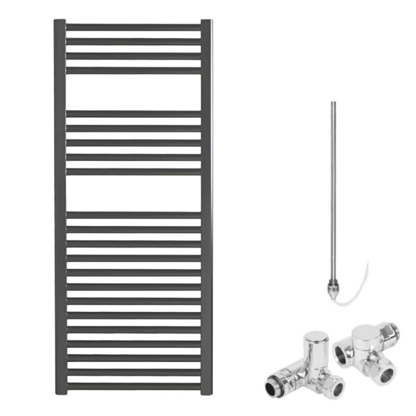 Aura Straight Anthracite Heated Towel Rail – Dual Fuel Efficient Heating, Well Made, Excellent Value Buy Online From Solaire Quartz UK Shop 3