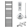 Aura Straight Anthracite Heated Towel Rail – Dual Fuel, Thermostat + Timer Efficient Heating, Well Made, Excellent Value Buy Online From Solaire Quartz UK Shop 9